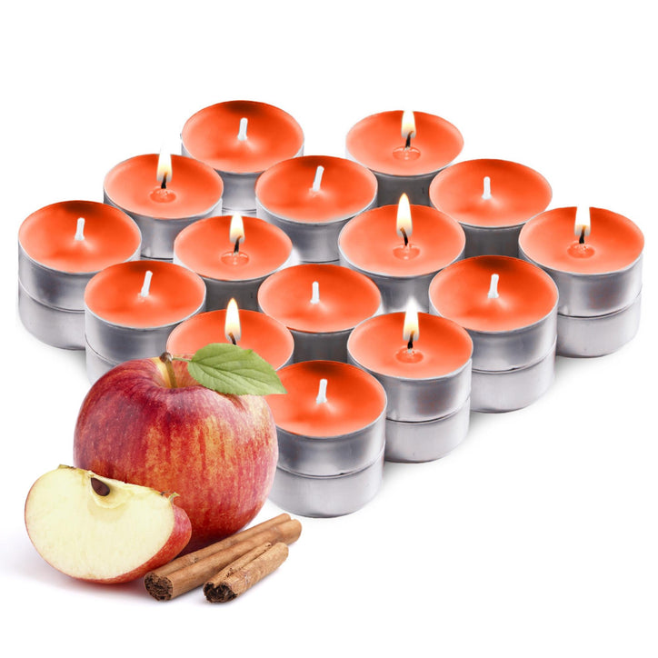 Scented Tealight Candles, Apple Cinnamon, 30 Pack