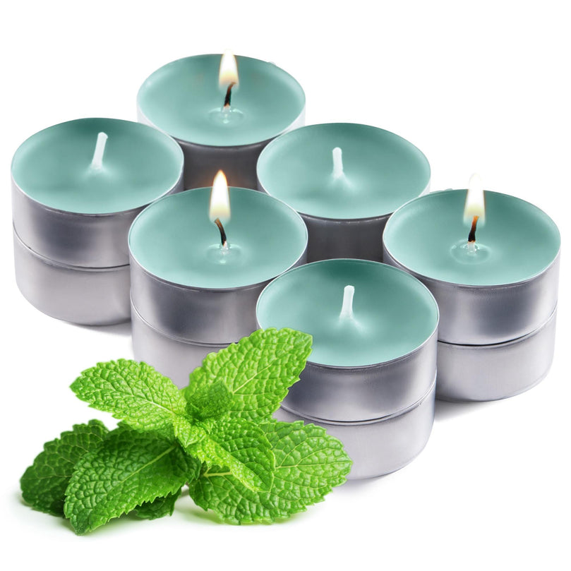 Scented Tealight Candles, Minty Hammam, 12 Pack