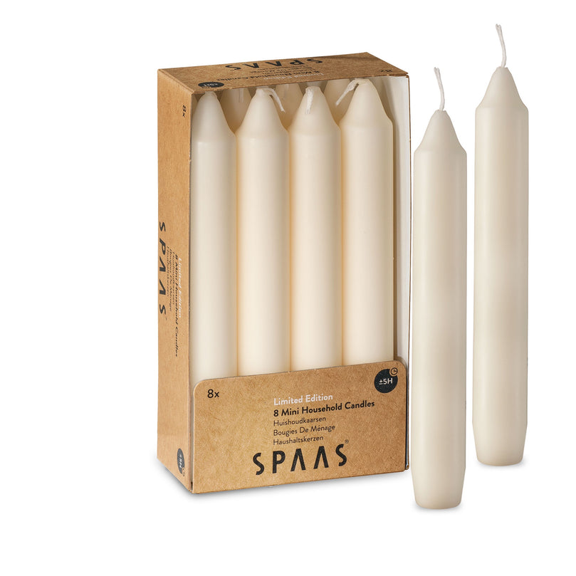 6" Straight Candlesticks - 8 Pack - Ivory