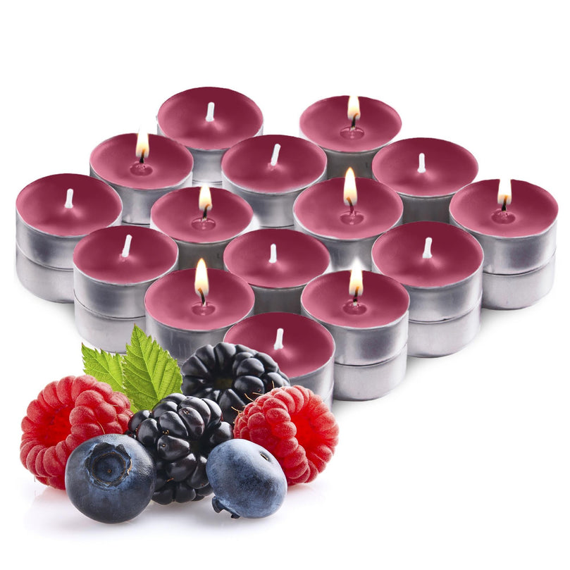 Scented Tealight Candles, Berry Cocktail, 30 Pack