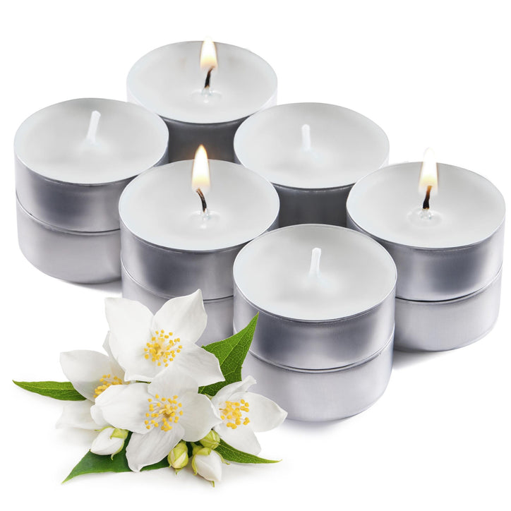 Scented Tealight Candles, Spiritual Jasmin, 12 Pack