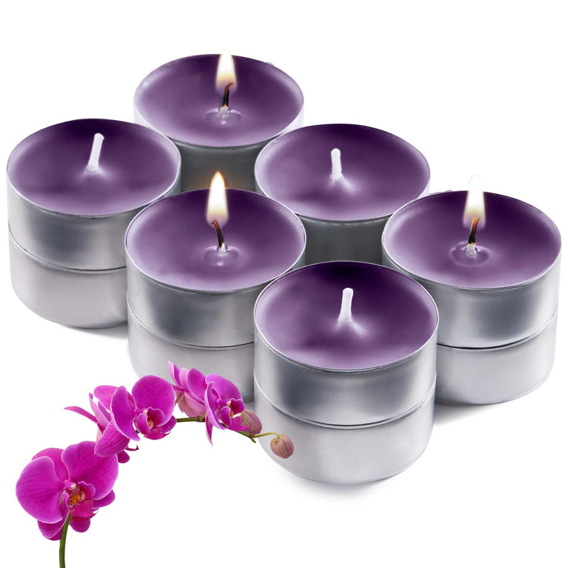 Scented Tealight Candles, Wild Orchid, 12 Pack