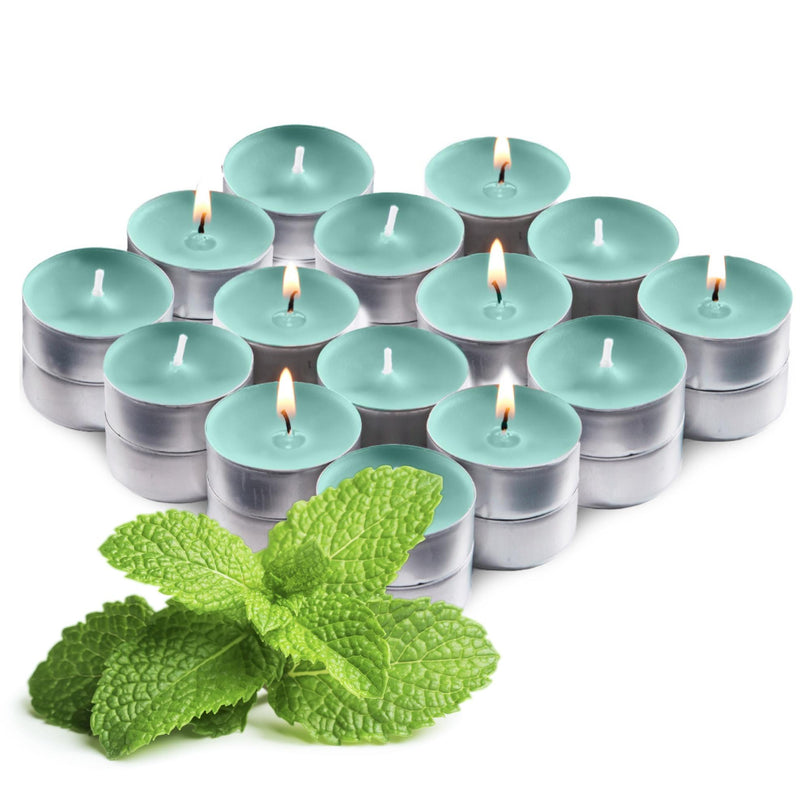 Scented Tealight Candles, Minty Hammam, 30 Pack